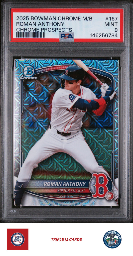 2025 Bowman Chrome #BCP-167 Roman Anthony Prospects Mojo PSA 9