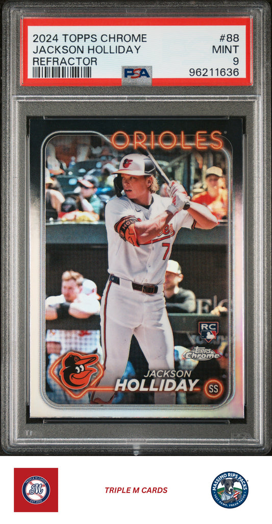 2024 Topps Chrome #88 Jackson Holliday Refractors PSA 9