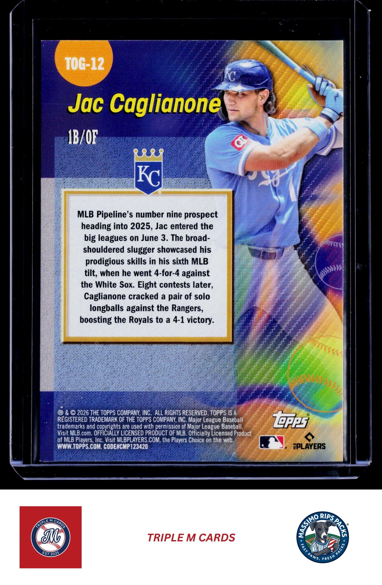 2026 Topps #TOG-12 Jac Caglianone Titans of the Game