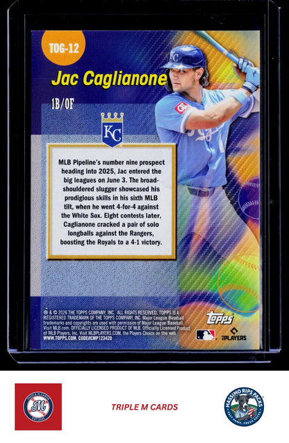 2026 Topps #TOG-12 Jac Caglianone Titans of the Game