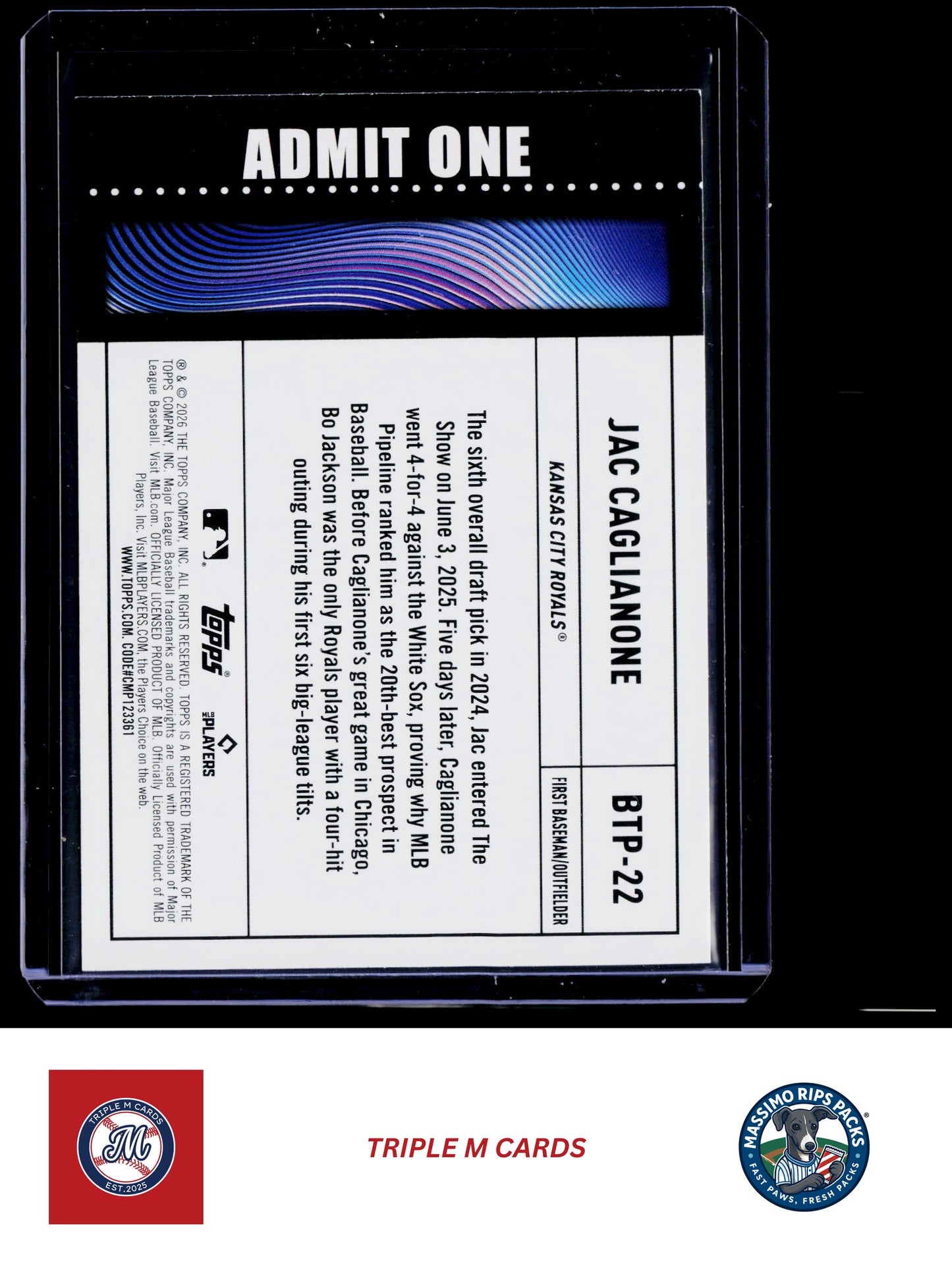 2026 Topps #BTP-22 Jac Caglianone Big Ticket Players