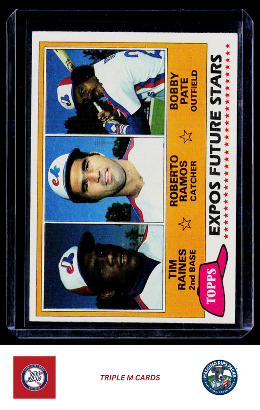 1981 Topps #479 Expos Future Stars (Tim Raines / Roberto Ramos / Bobby Pate)