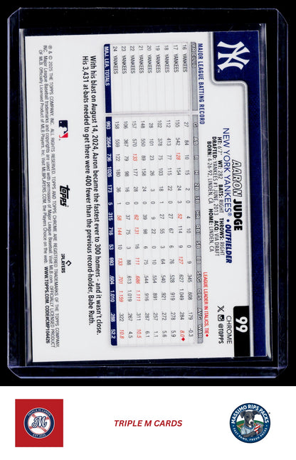 2025 Topps Chrome #99 Aaron Judge