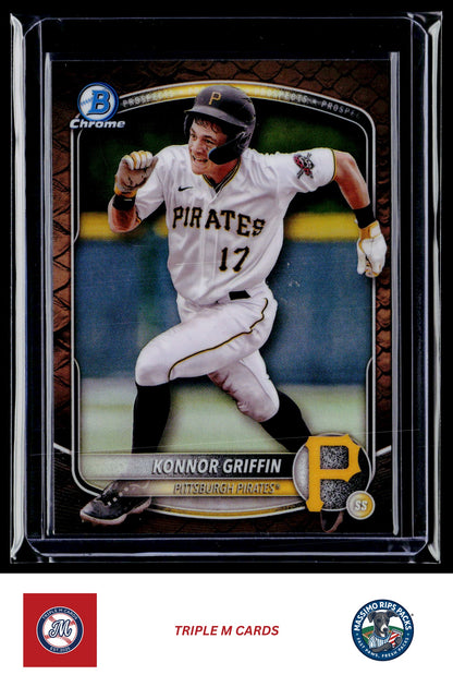 2025 Bowman #BCP-86 Konnor Griffin Chrome Prospects Reptilian Refractor