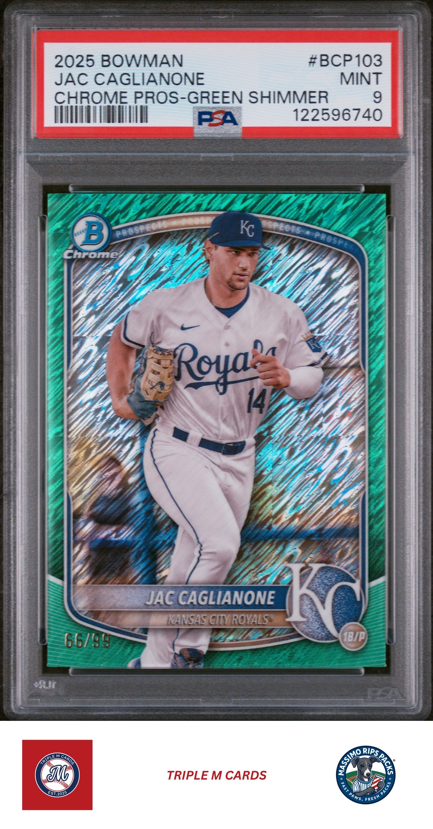2025 Bowman #BCP-103 Jac Caglianone PSA 9