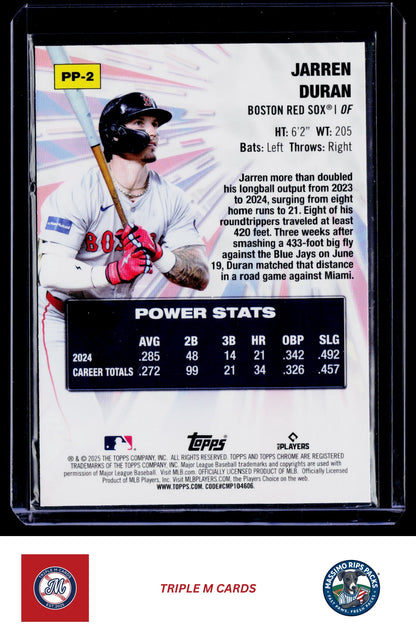 2025 Topps Chrome #PP-2 Jarren Duran Power Players