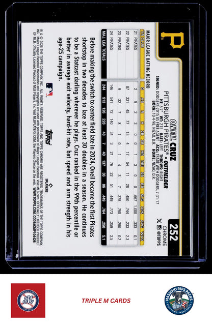2025 Topps #284 Oneil Cruz Rainbow Foil