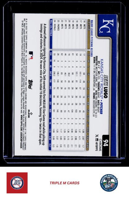 2025 Topps Chrome #94 Seth Lugo Geometric Refractors