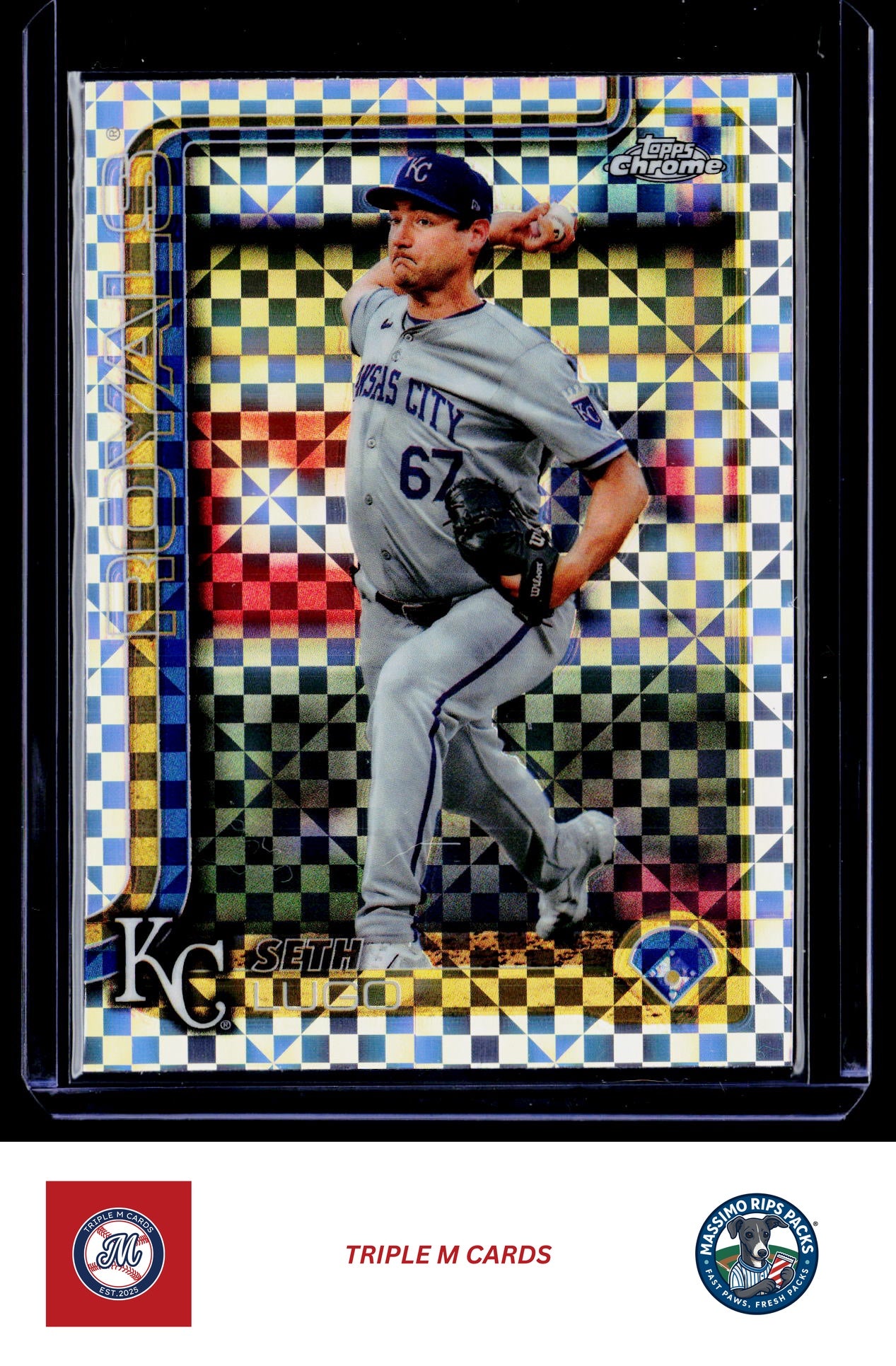 2025 Topps Chrome #94 Seth Lugo Geometric Refractors
