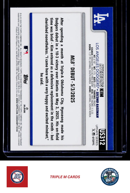 2025 Topps Update #US312 Hyeseong Kim