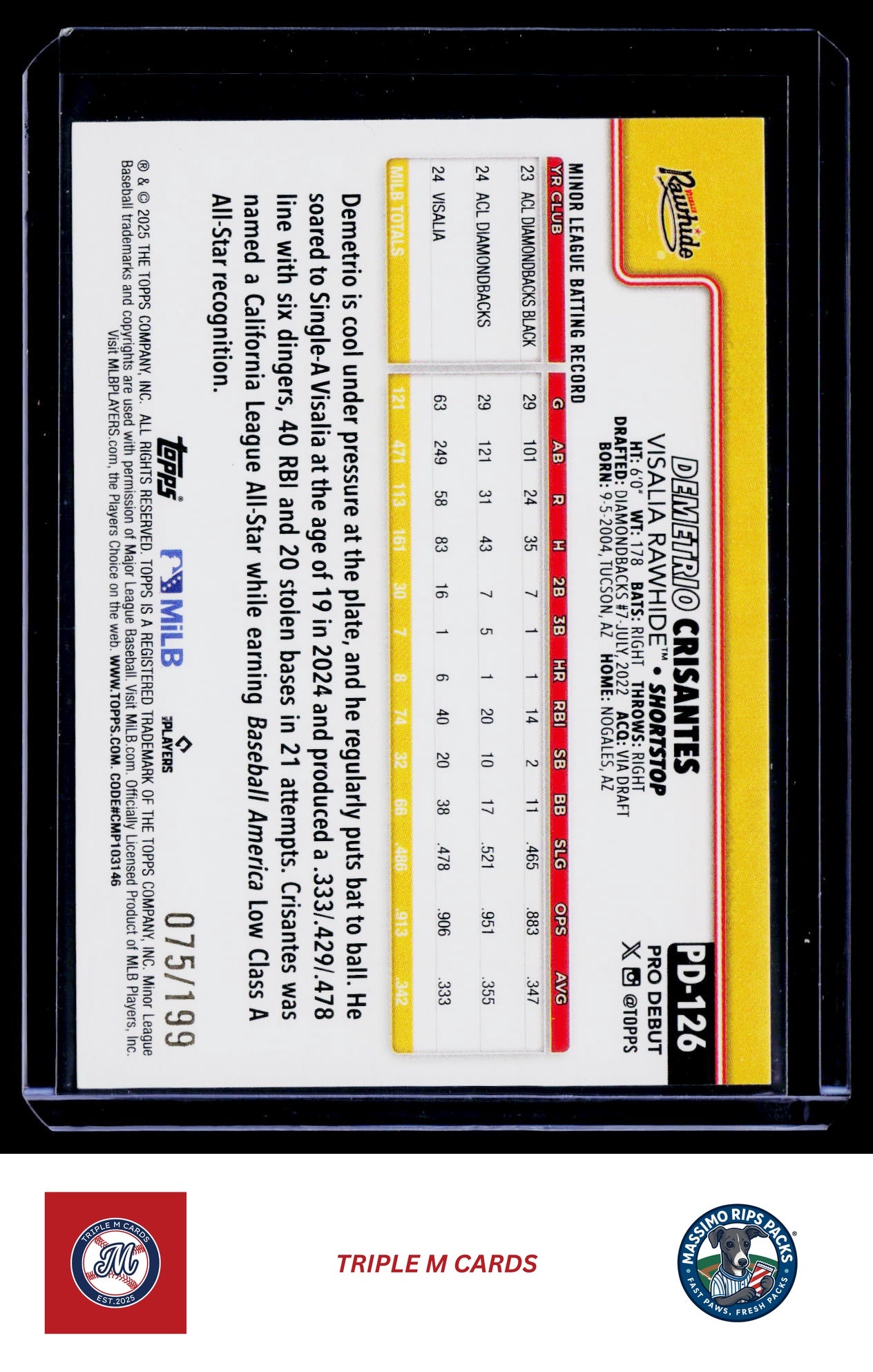 2025 Topps Pro Debut #PD-126 Demetrio Crisantes