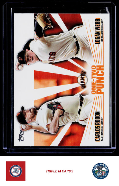 2023 Topps #12P-11 Carlos Rodon / Logan Webb One-Two Punch