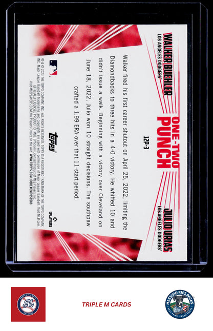 2023 Topps #12P-3 Walker Buehler / Julio Urías One-Two Punch