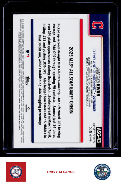 2025 Topps Update #ASG-43 Steven Kwan 2025 All-Star Game