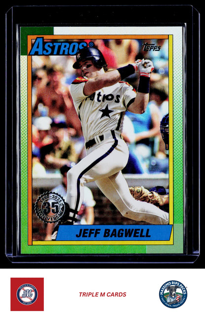 2025 Topps Update #U90-27 Jeff Bagwell 1990 Topps Baseball 35th Anniversary