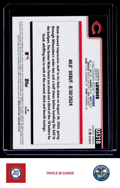 2025 Topps Update #US318 Rhett Lowder