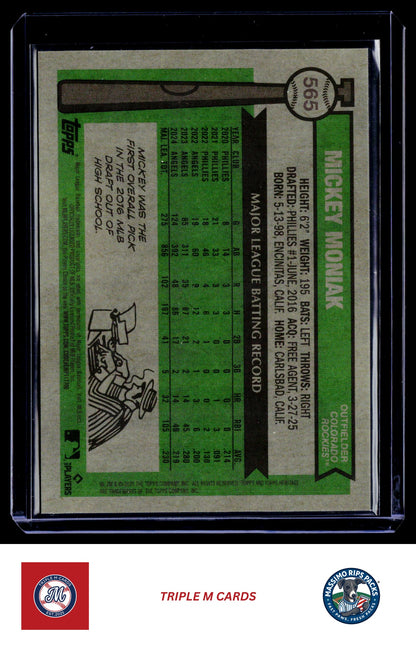 2025 Topps Heritage #565 Mickey Moniak Chrome