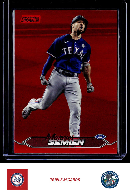 2024 Stadium Club #252 Marcus Semien Pink Foil