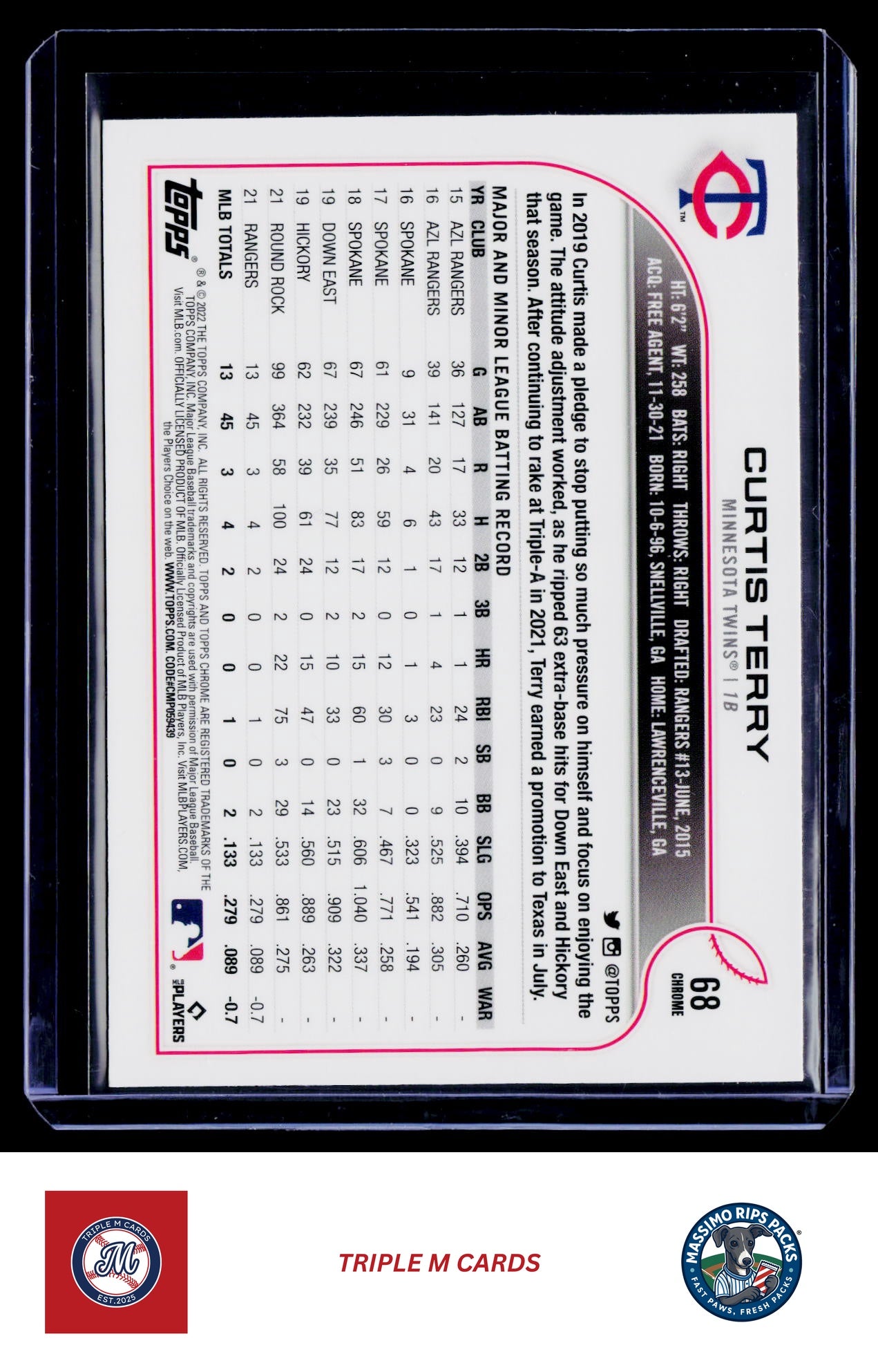 2022 Topps Chrome #68 Curtis Terry