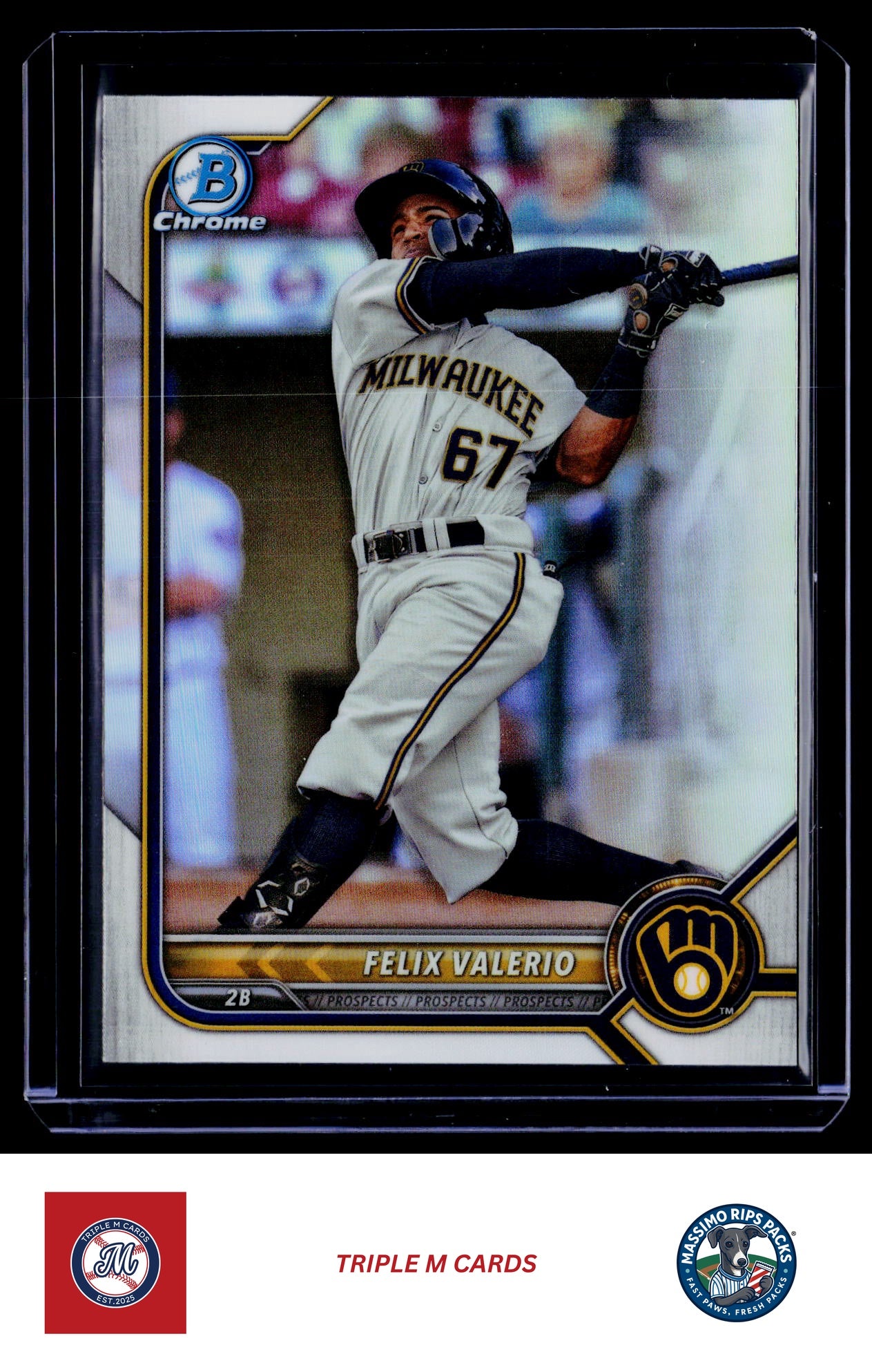 2022 Bowman Draft #BDC-66 Felix Valerio Chrome