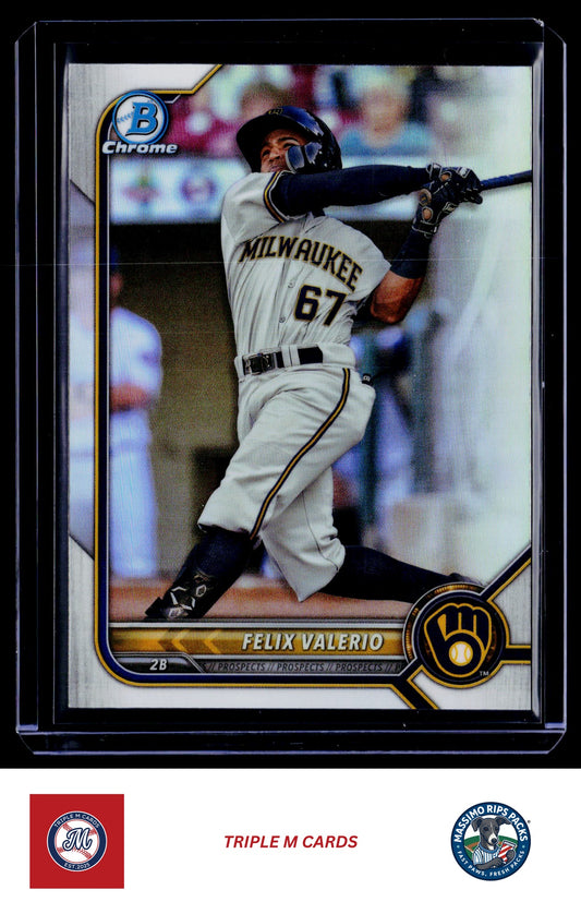 2022 Bowman Draft #BDC-66 Felix Valerio Chrome