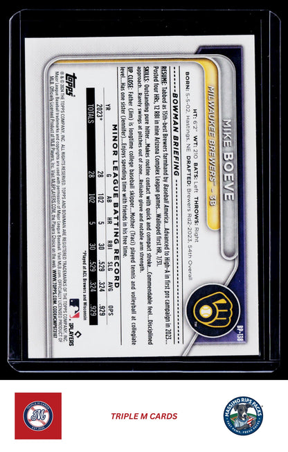 2024 Bowman #BP-138 Mike Boeve Prospects