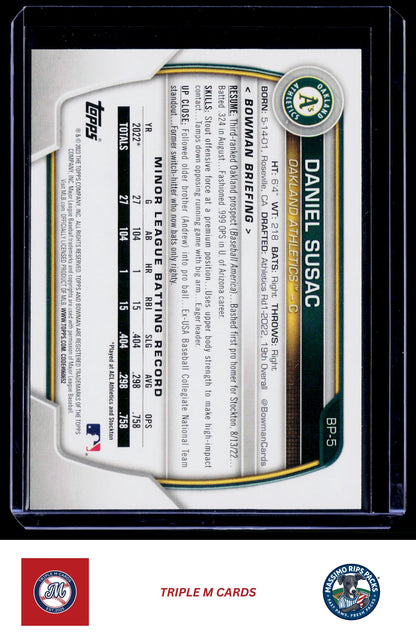 2023 Bowman #BP-5 Daniel Susac Prospects