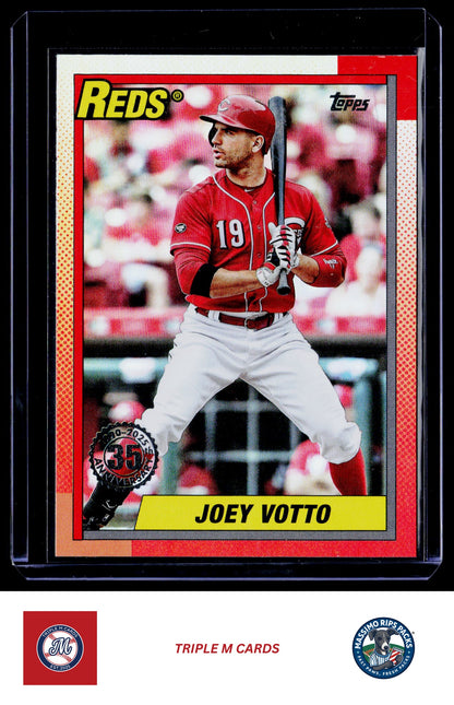 2025 Topps Update #U90-42 Joey Votto 1990 Topps Baseball 35th Anniversary