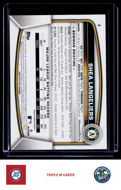 2023 Bowman #3 Shea Langeliers