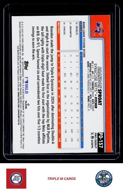 2025 Topps Pro Debut #PD-157 Brandon Sproat
