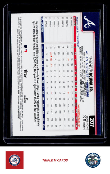 2025 Topps #207 Ronald Acuña Jr.