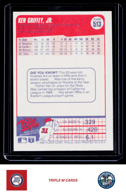 1990 Fleer #513 Ken Griffey, Jr.