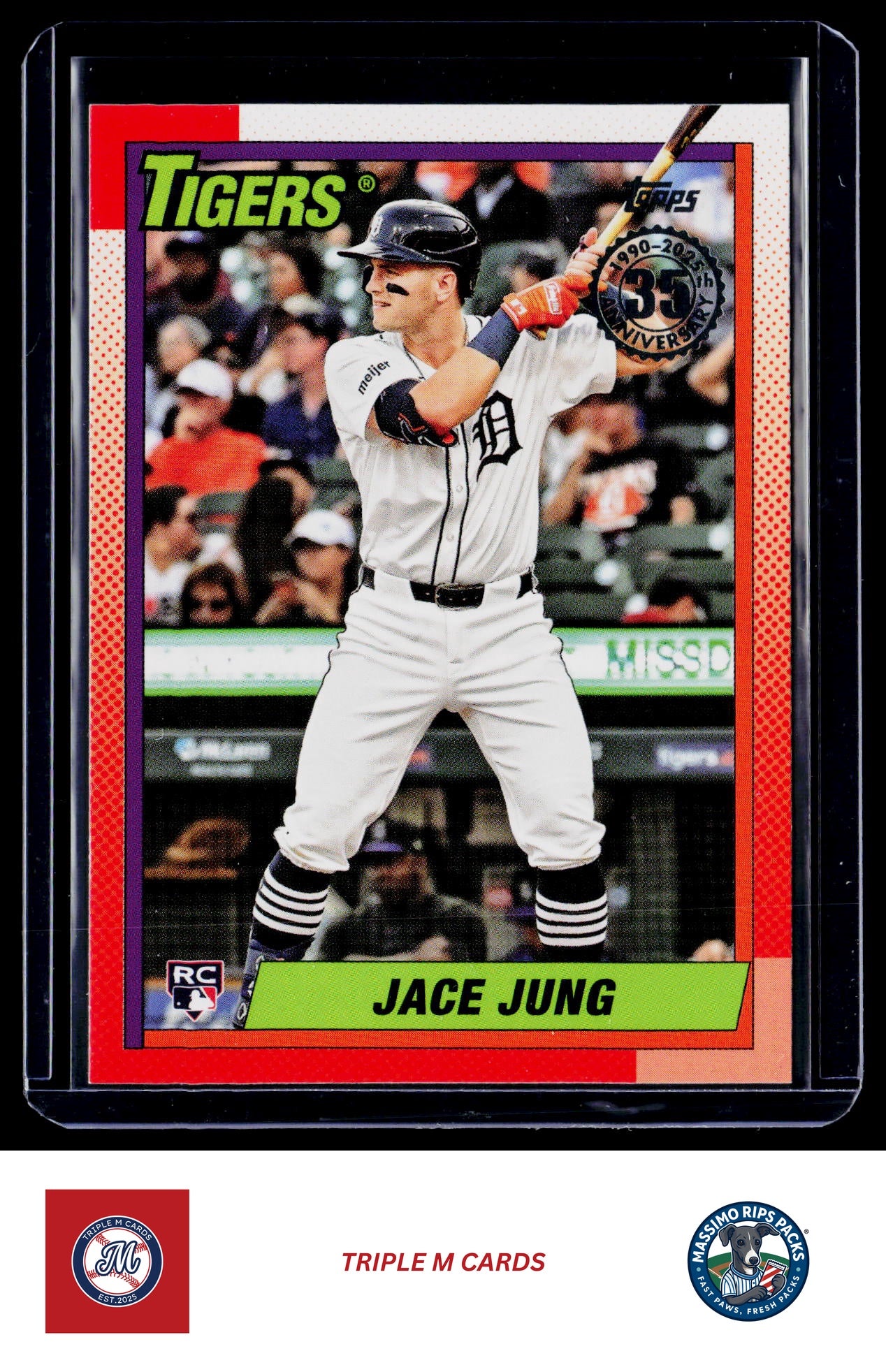 2025 Topps #T90-55 Jace Jung 1990 Topps Baseball 35th Anniversary (Series One)
