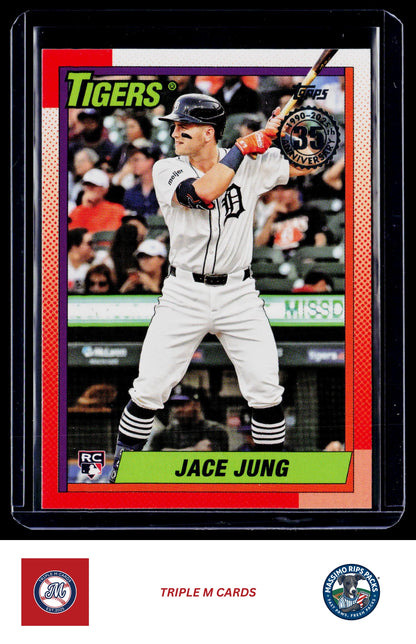 2025 Topps #T90-55 Jace Jung 1990 Topps Baseball 35th Anniversary (Series One)