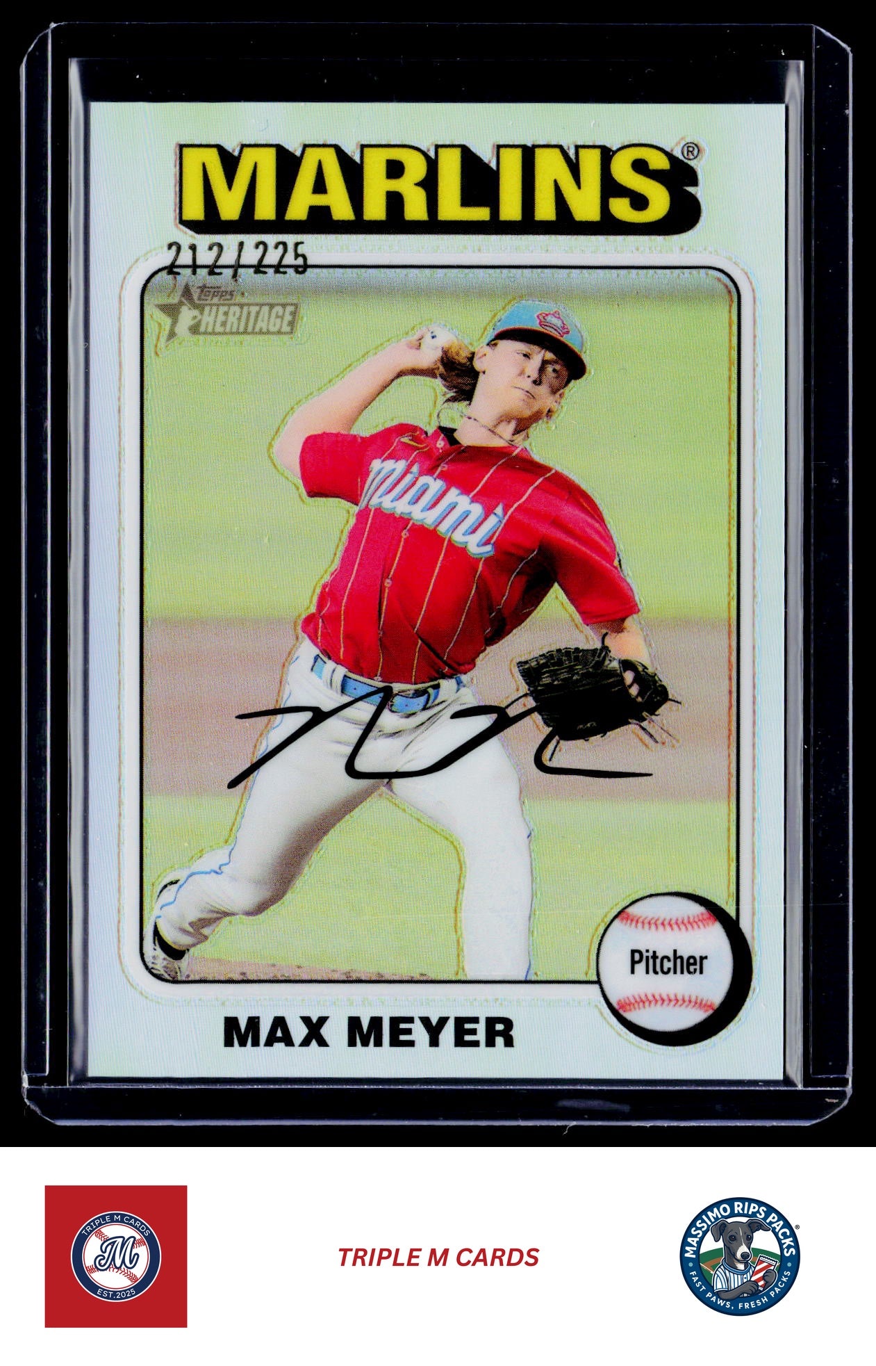 2024 Topps Heritage #492 Max Meyer Chrome Silver Refractor #/225