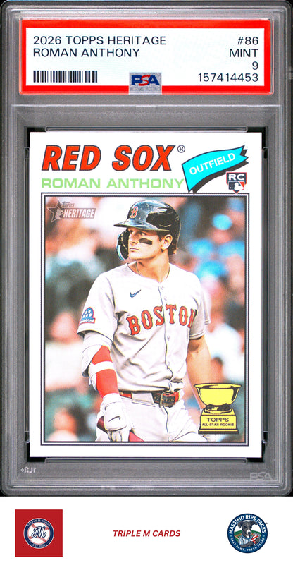 2026 Topps Heritage #86 Roman Anthony PSA 9