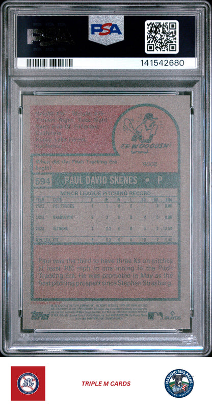 2024 Topps Heritage #594 Paul Skenes PSA 9
