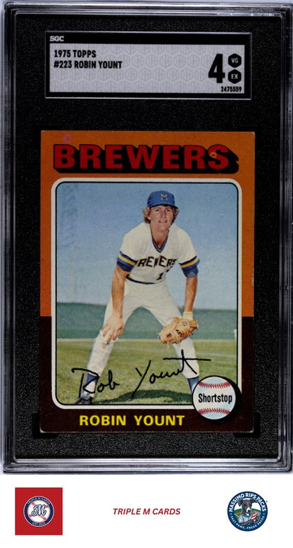 1975 Topps #223 Robin Yount SGC 4