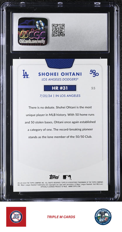 2024 50/50 #55 Shohei Ohtani CGC 8