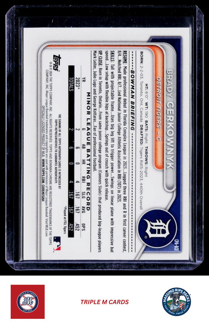 2024 Bowman Chrome #CPA-BCE Brady Cerkownyk Prospect Autographs