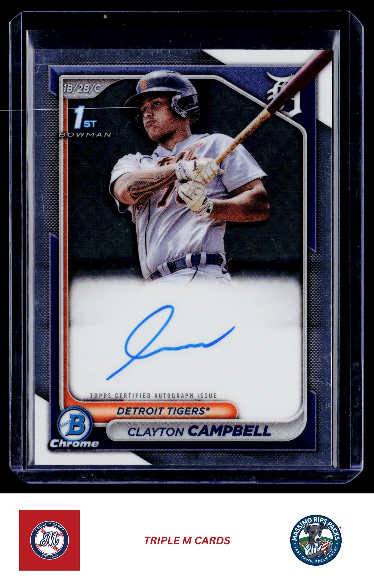 2024 Bowman Chrome #CPA-CCA Clayton Campbell Prospect Autographs