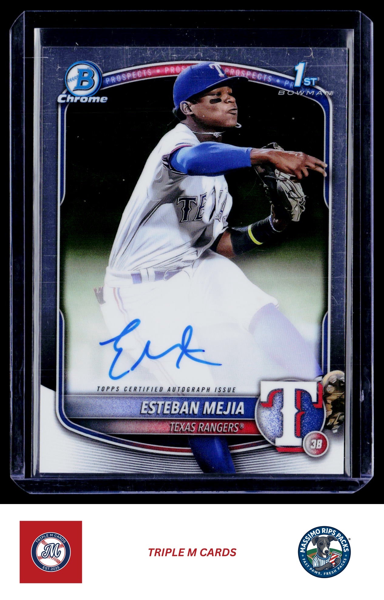 2025 Bowman #CPA-EM Esteban Mejia Chrome Prospect Autographs