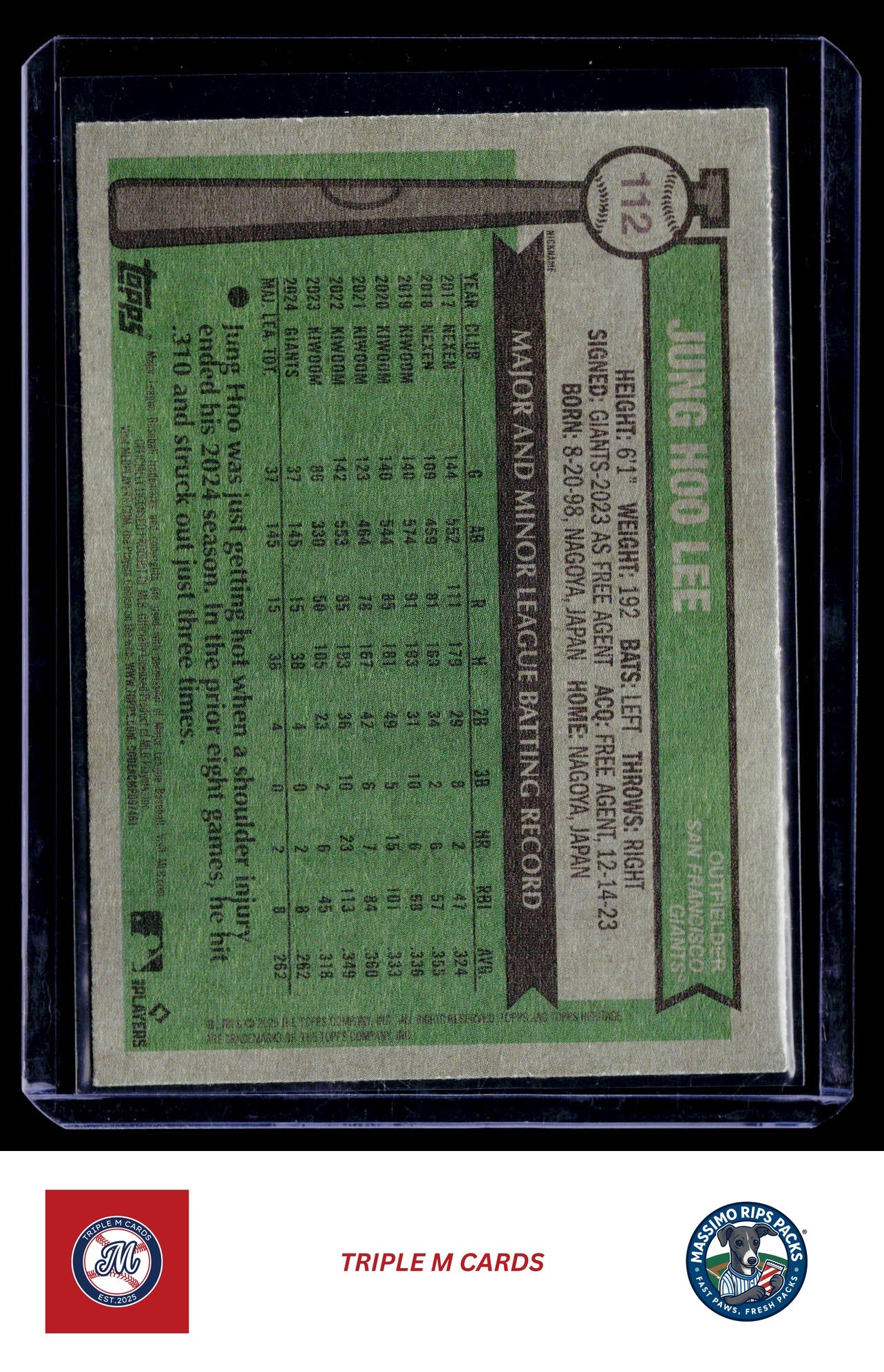 2025 Topps Heritage #112 Jung Hoo Lee Nickname Variations