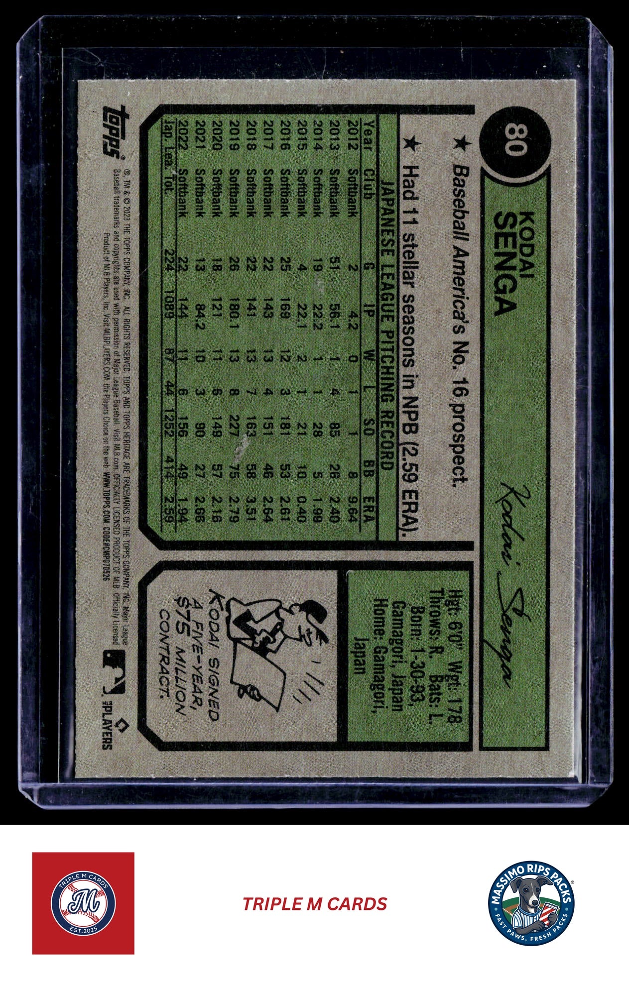 2023 Topps Heritage #80b Kodai Senga