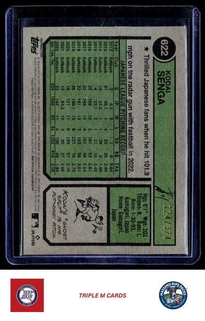 2023 Topps Heritage #622 Kodai Senga Chrome Refractor #/374