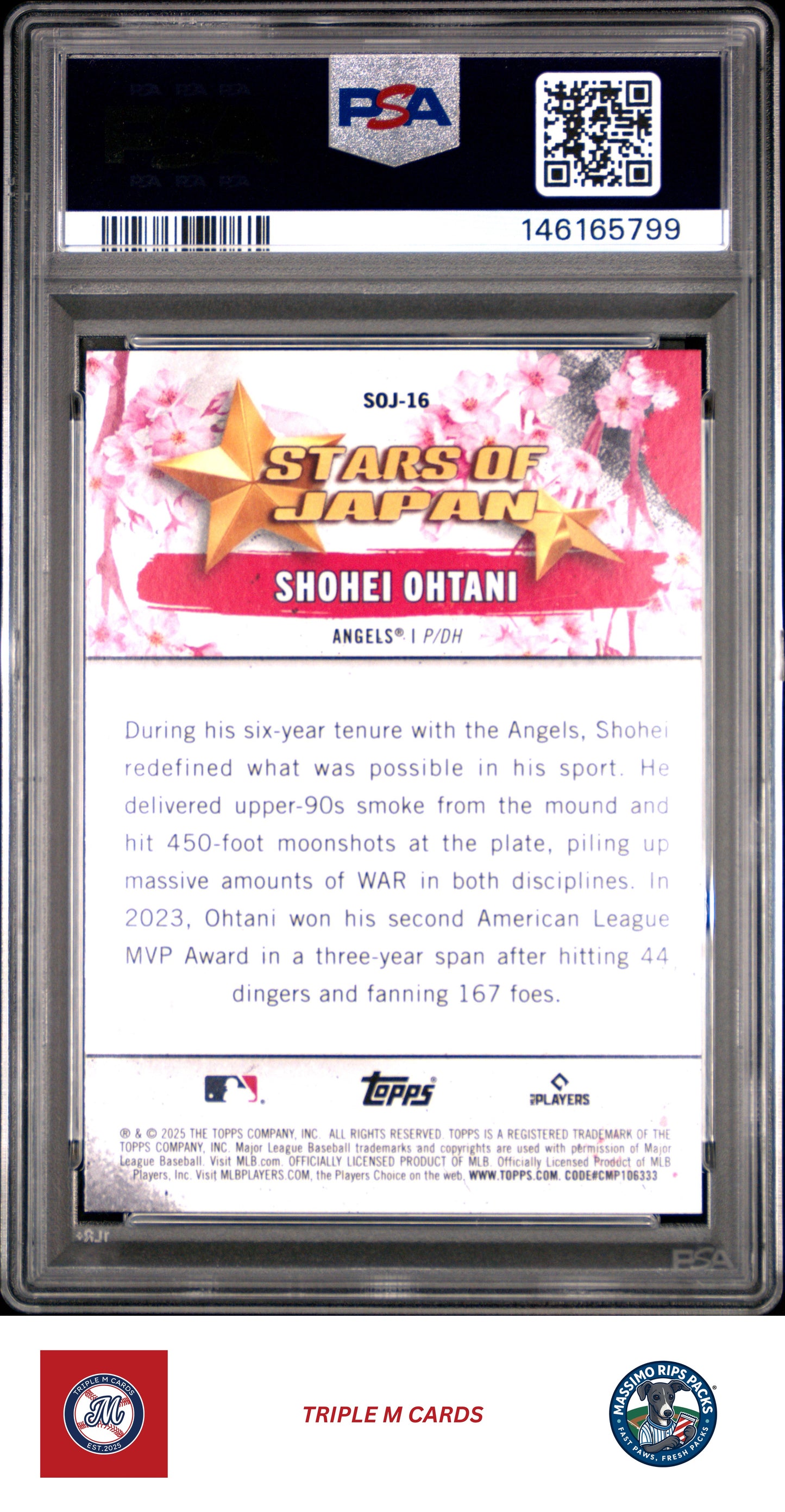 2025 Topps #SOJ-16 Shohei Ohtani Stars of Japan PSA 9