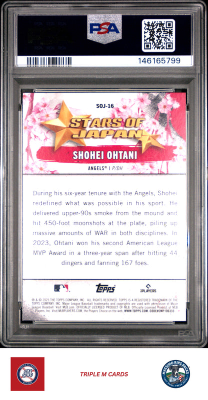 2025 Topps #SOJ-16 Shohei Ohtani Stars of Japan PSA 9