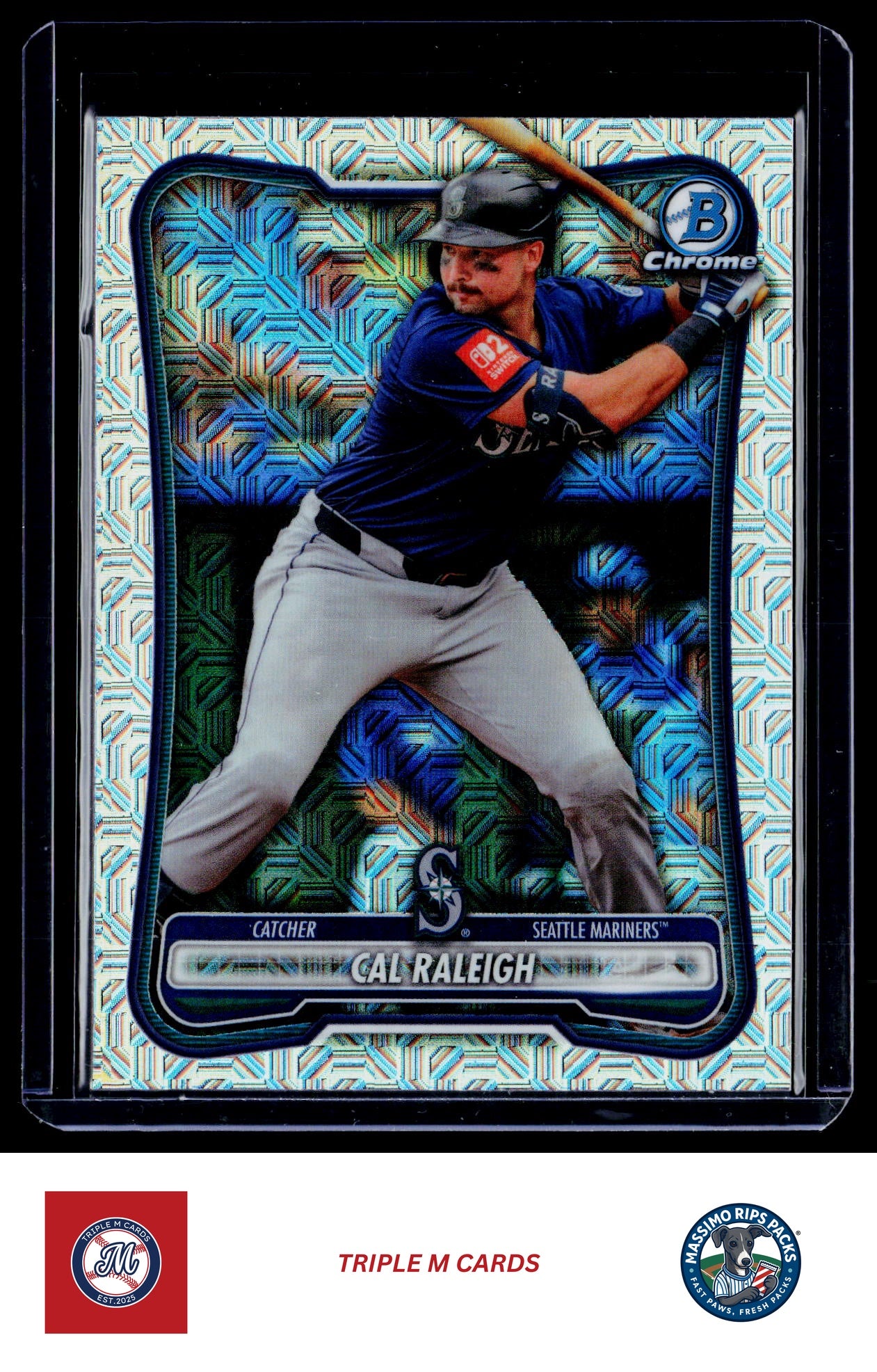 2026 Bowman #13 Cal Raleigh Chrome Mojo Refractors