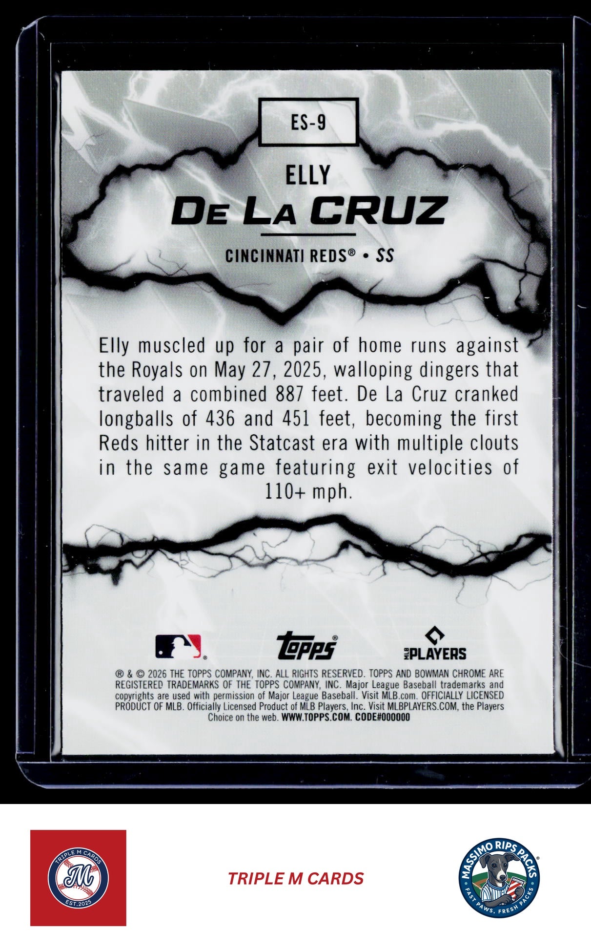 2026 Bowman #ES-9 Elly De La Cruz Electric Sluggers