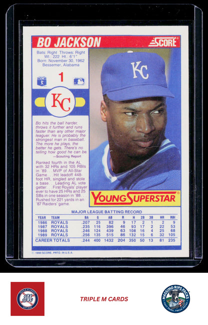 1990 Score #1 Bo Jackson Young Superstars I
